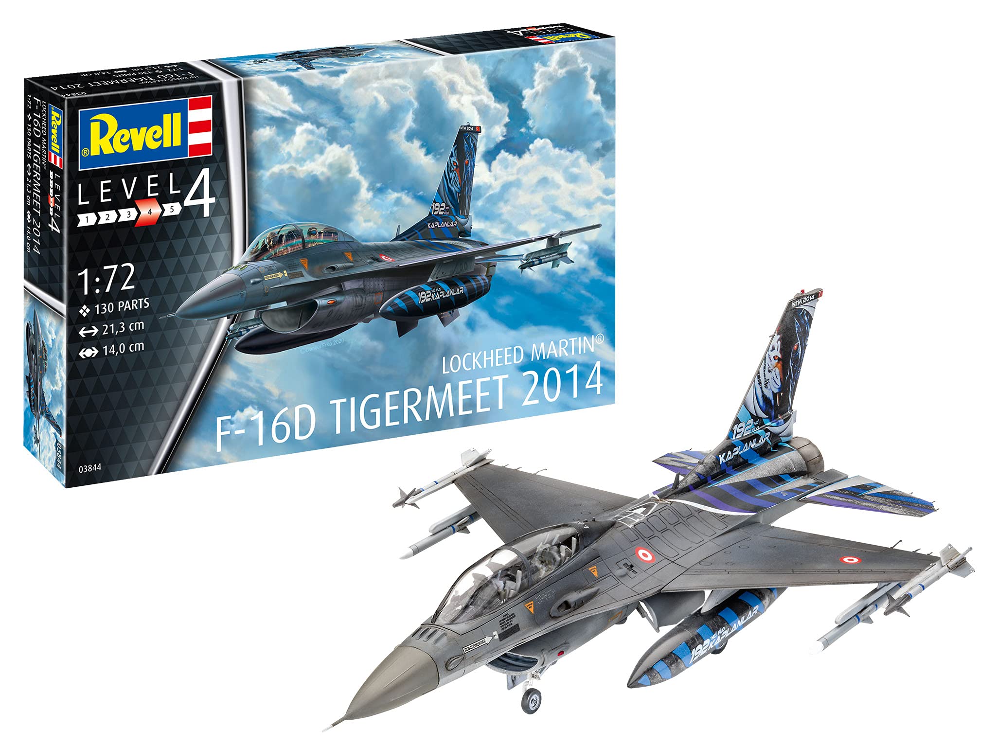 Revell 03844 Lockheed Martin F-16D Tigermeet 2014 1:72 Scale Unbuilt/Unpainted Plastic Model Kit