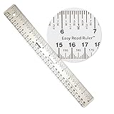 12 Inch Easy Read Ruler, Clear