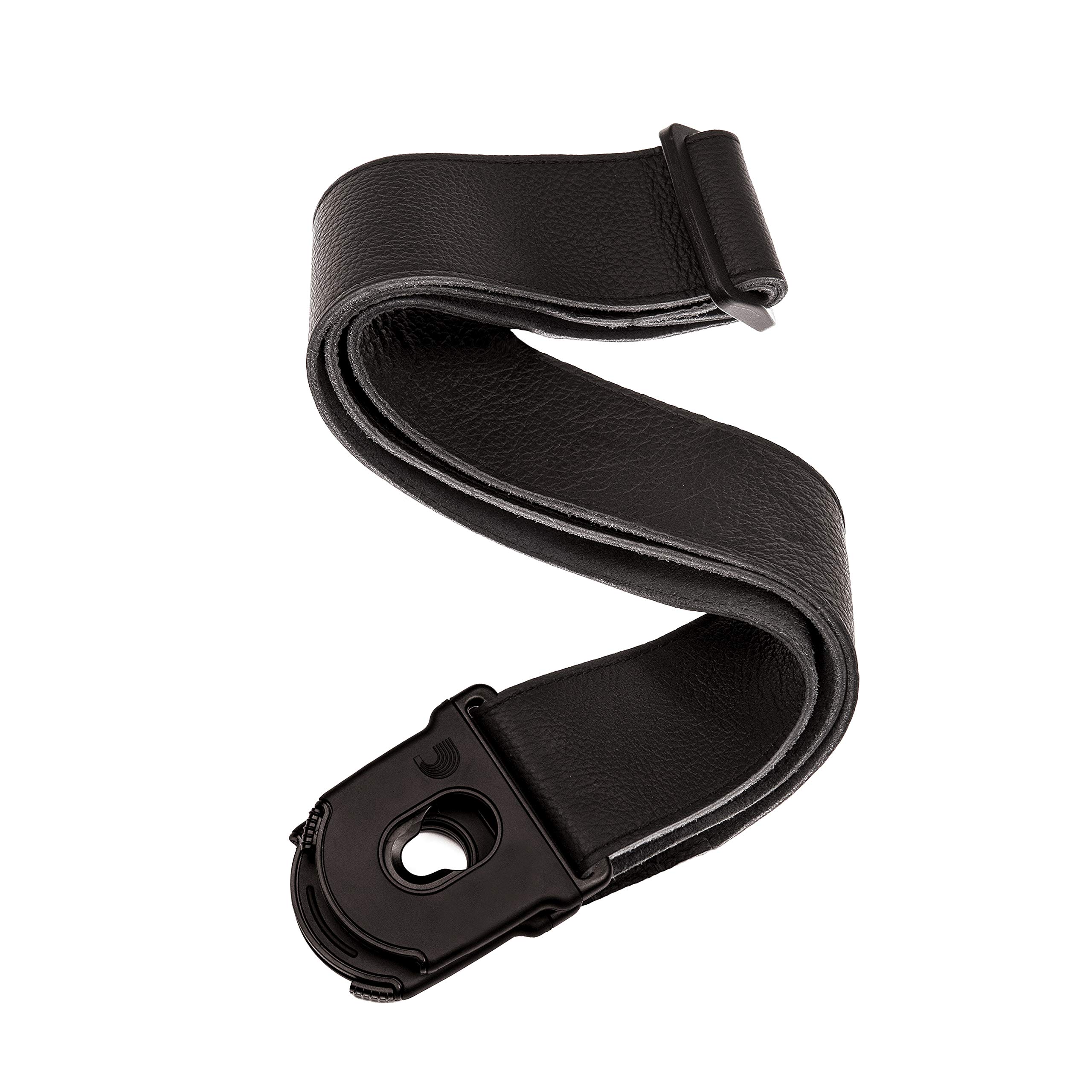 Planet Waves Planet Lock Leather Guitar Strap - Black
