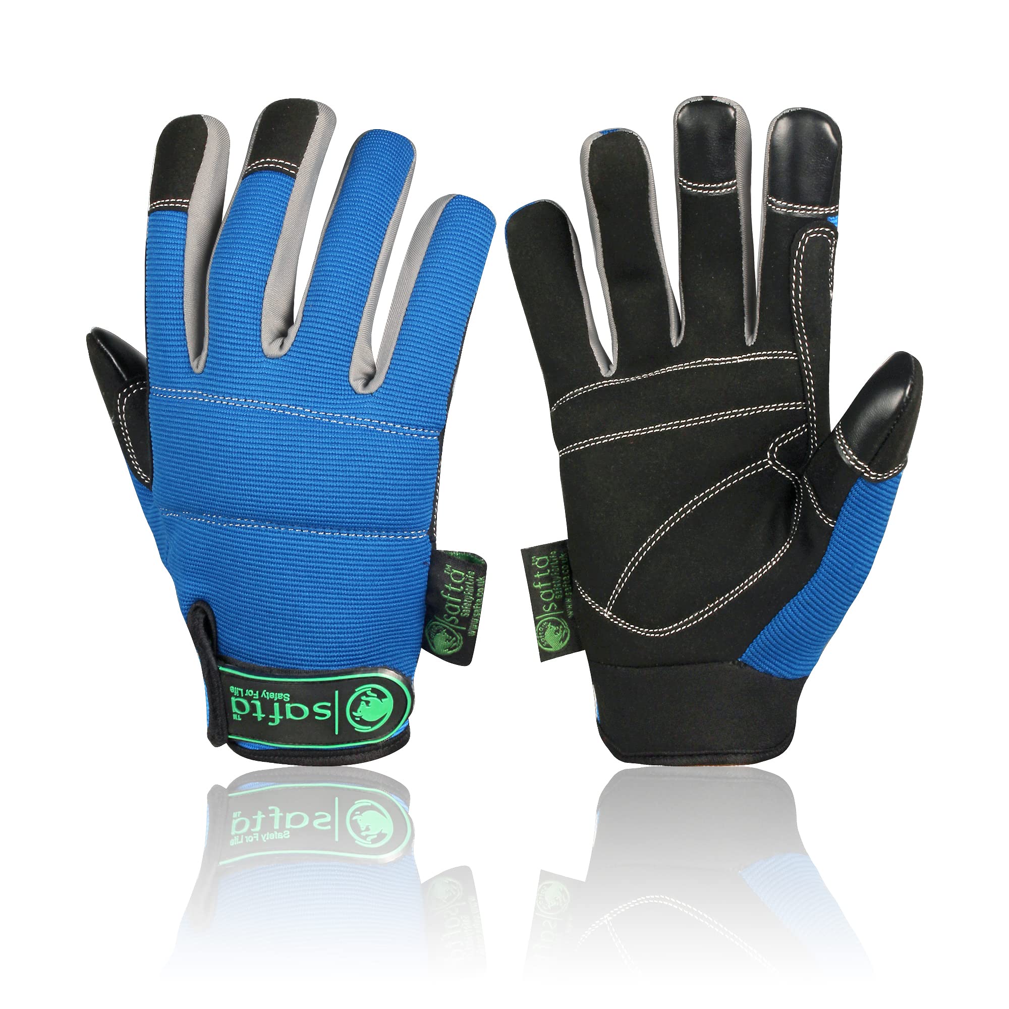 SAFTA Gardening Gloves, Garden Gloves with Impact Protection, Thorn proof Gardening Gloves Perfect for Handling Sharp Objects in Butcher | Mechanic | Industrial |Builders work. (XLarge)