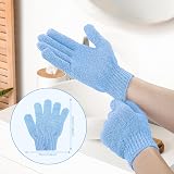 Lafefe 6Pcs Bamboo Exfoliating Shower Gloves - Skin Scrub Mitts view 2