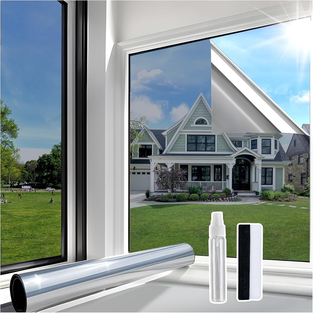 Lifetree Reflective Window Film Privacy & Anti Glare Silver 75x200cm