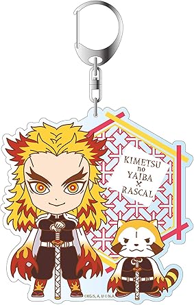 Amazon 鬼滅の刃 あらいぐまラスカル デカキーホルダー 煉獄杏寿郎 コンビver アニメ 萌えグッズ 通販