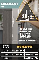 Menz White Over Door Hanger Coat Hooks for 4.1cm & 4.6cm Doors Sturdy Clothes view 3