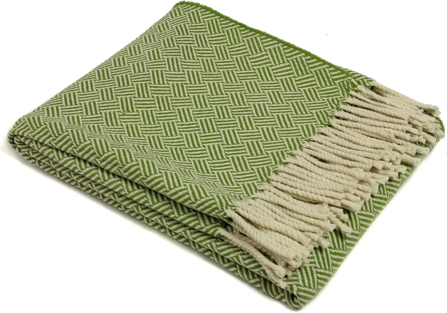 Burel Factory Wool Throw Blanket Domino (Green) Amazon.co.uk Kitchen