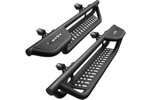 BINARY STAR Running Boards Compatible with Vehicle 2018-2025 Jeep Wrangler JL 2 Door, 6 Inch Two-Stair Side Steps, Wrangler J