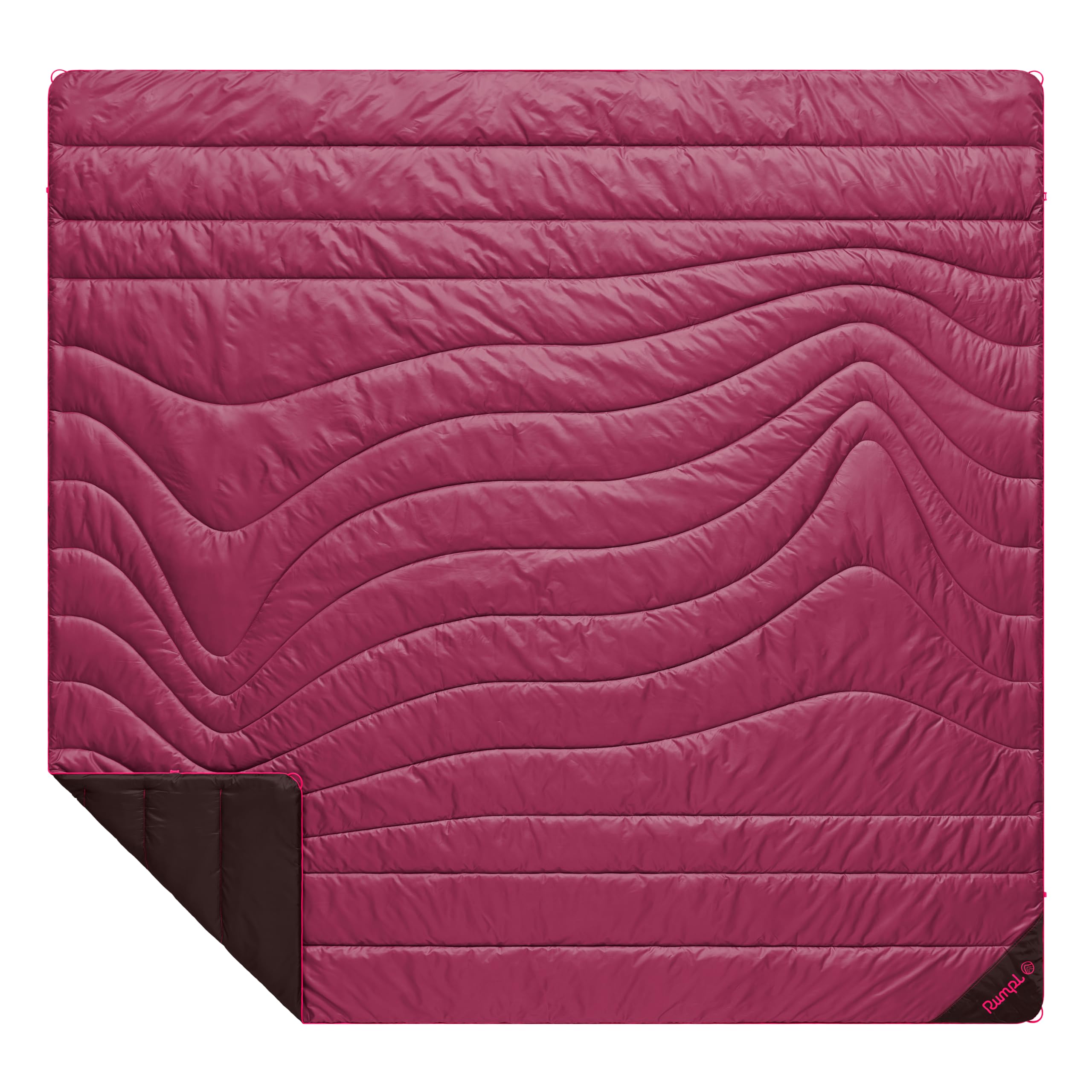 Rumpl Original Puffy Blanket - Warm Puffy Camping Blanket, 100% Recycled Polyester Insulation, Lightweight, Packable, Water-Resistant, Outdoor Puffer Blanket, 84"x80", Cactus Flower Image