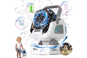 BELEMAR 2024 New Bigger Upgraded Bubble Machine,1800 Rechargeable Battery,20000+ Bubbles Per Minute, 150° ROATING,Sound & Light,Wedding Birthday Party Decoration,Outdoor Gifts for Kids