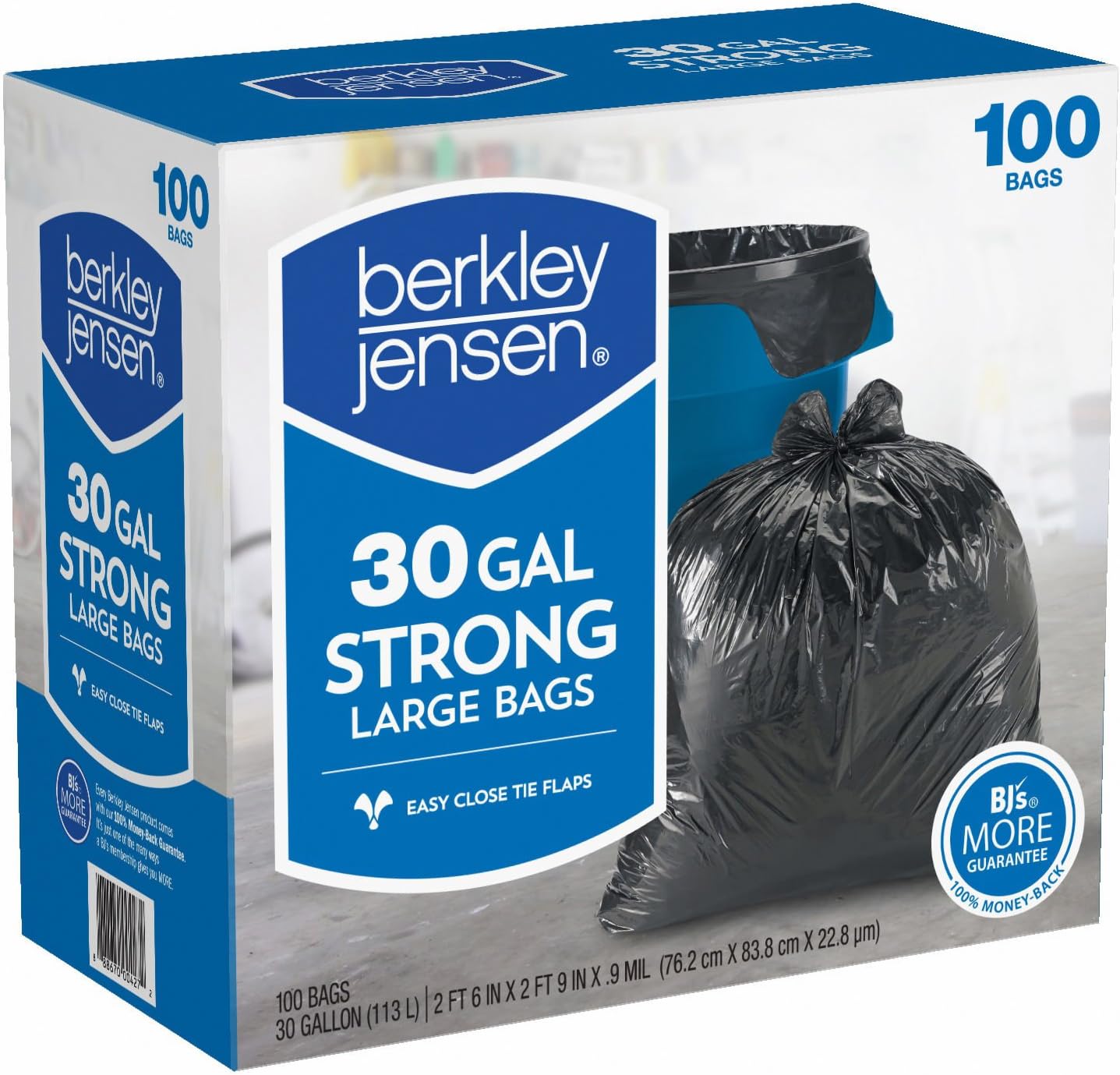 Berkley Jensen .95mil Large Bags, 30gal. Capacity, 100 ct