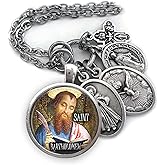 St. Bartholomew Necklace, Keychain or Clip, Patron Saint Catholic Jewelry, Confirmation Gift