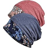 WULIQIUQIU Womens Chemo Beanie Hat Cancer Cap Stretch Slouchy Turban Headwear