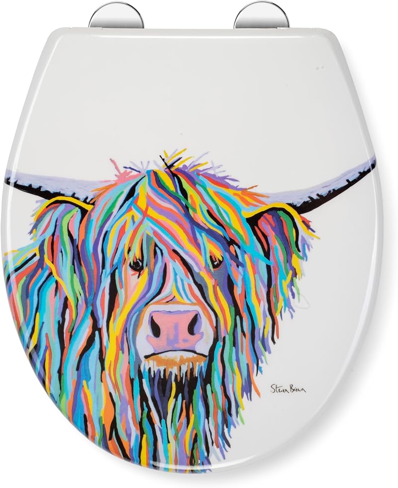Croydex Steven Brown Angus McCoo Flexi-Fix Soft Close Toilet Seat