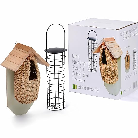 Plant Theatre Meisenknödel-Futterstation und Nistkorb für Vögel, schönes Geschenk
