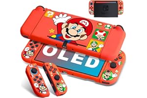 Xcitifun Designed for Nintendo Switch OLED Case Switch OLED TPU Cases for Girls Boys Kids Cute Kawaii Protective Shell Compatible with Nintendo Switch OLED Controller Carrying Cover - Red Hand