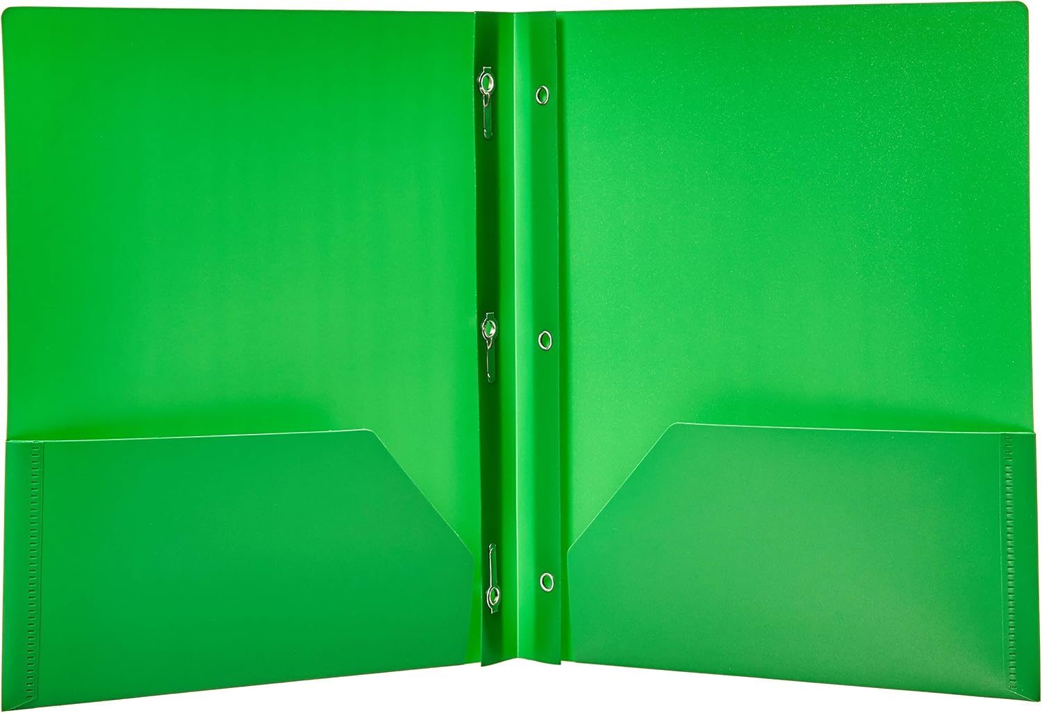 Basics Heavy Duty Plastic Folders with 2 Pockets for Letter Size Paper, Pack of 12 : Office Products