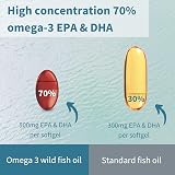 Igennus Omega-3 Wild Fish Oil 1360mg EPA DHA rTG 180 Softgels IFOS Certified view 3