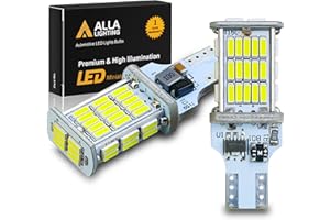 Alla Lighting T10/T15 912 921 W16W LED Reverse Light Bulb, CAN-BUS Error Free 6000K White Back-Up/Trunk/3rd Brake Lights Lamp 922 906 921KX 912K 921LL Upgrade