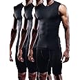 NELEUS Men's 3 Pack Dry Fit Compression Tank Top