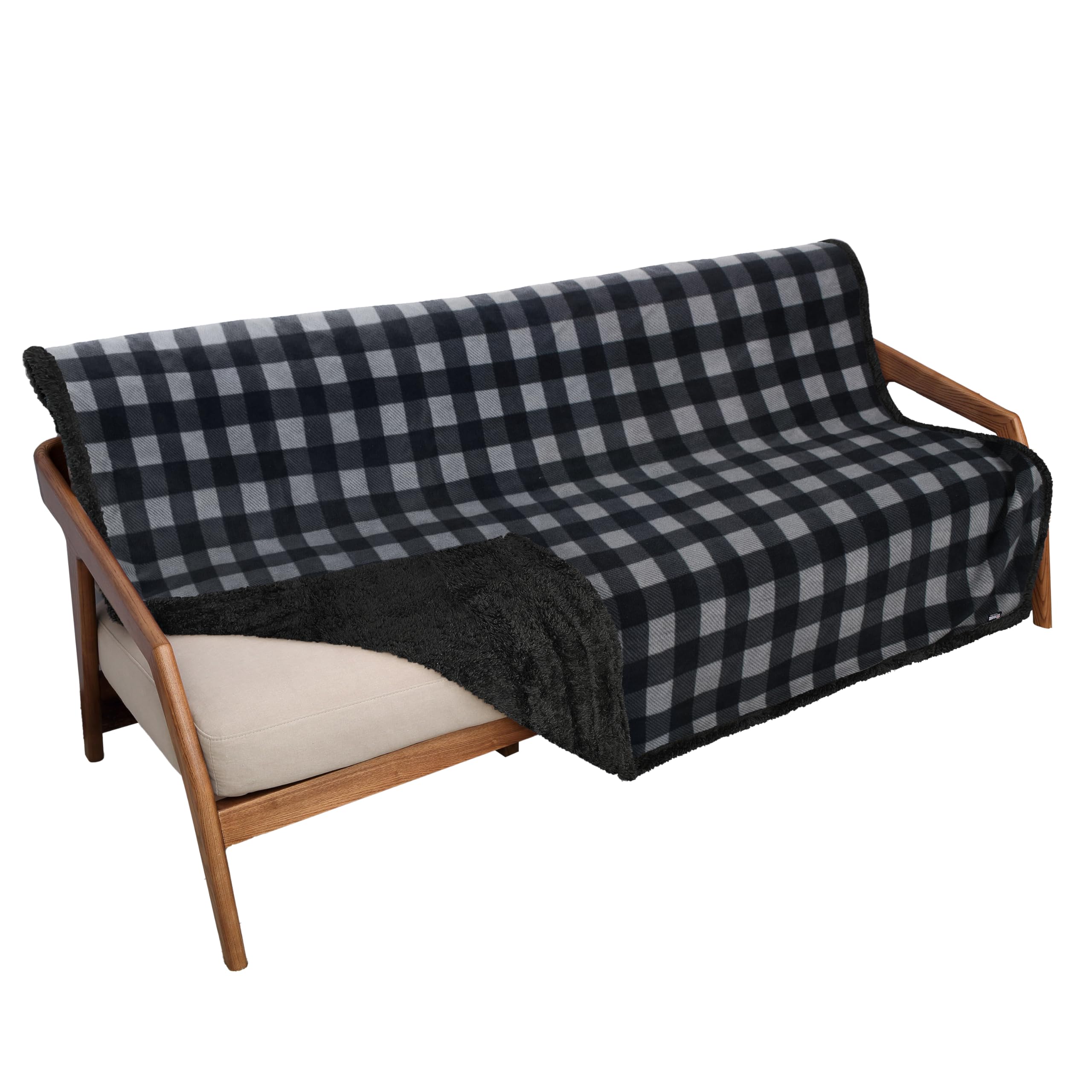 Catalonia Classy Waterproof Blanket, Reversible Cozy Sherpa Protective Throw, Washable Soft Fleece Lining Blanket for Bed Sofa Couch