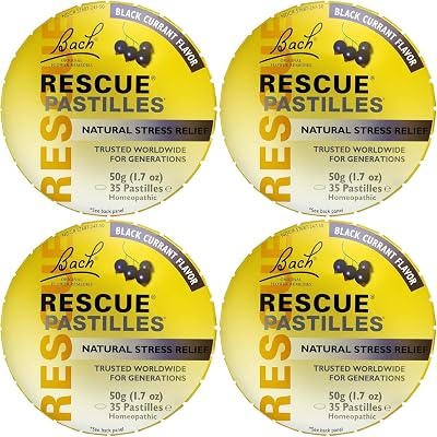 RESCUE Bach Flower Remedies Rescue Remedy Pastilles Black Currant 50 Grams