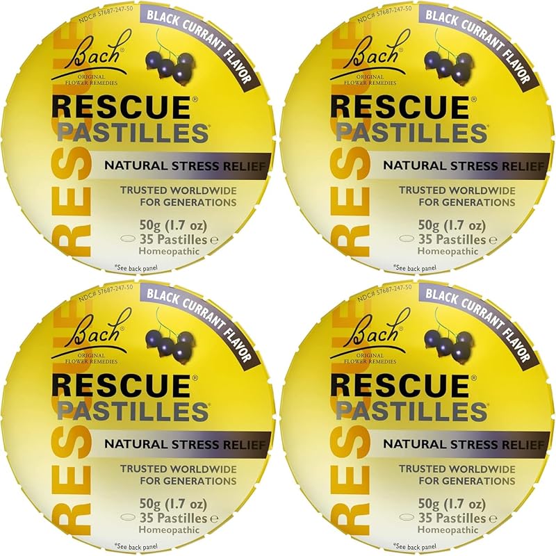 RESCUE Bach Flower Remedies Rescue Remedy Pastilles Black Currant 50 Grams