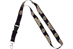 Desert Cactus Boston Bruins Lanyard NHL National Hockey League Car Keys ID Badge Holder Keychain Detachable Breakaway Snap Buckle (Lanyard 2 - Black)