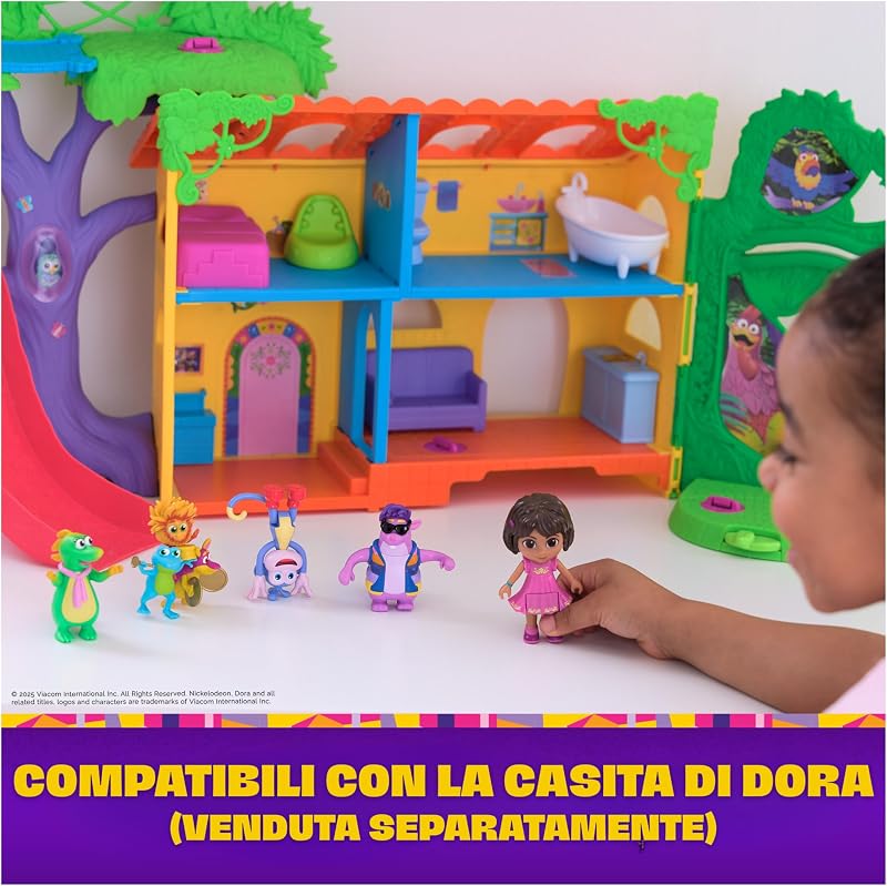 l'Esploratrice, Confezione Regalo Fantastici Amici con Boots, Tico, Isa e il Trio delle Feste, Personaggi Giocattolo, Giocattoli per Bambine e Bambini, 3+ Anni