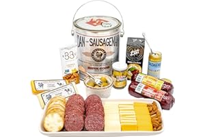 Dan the Sausageman's Artisanal Assortment Gift Basket - Highlighting Dan's Smoked Summer Sausage, Sweet Hot Mustard, and 100% Wisconsin Cheese, Perfect for Discerning Palattes