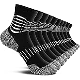 IRAMY Ankle Compression Socks for Men Athletic Running Socks with Cushioned Support 3/5 Pairs