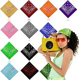 Lizzy Bandana Multipack 100% Cotton 55x55cm Orange Paisley Unisex view 7