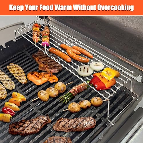QuliMetal Stainless Steel Warming Rack for Weber Genesis 300