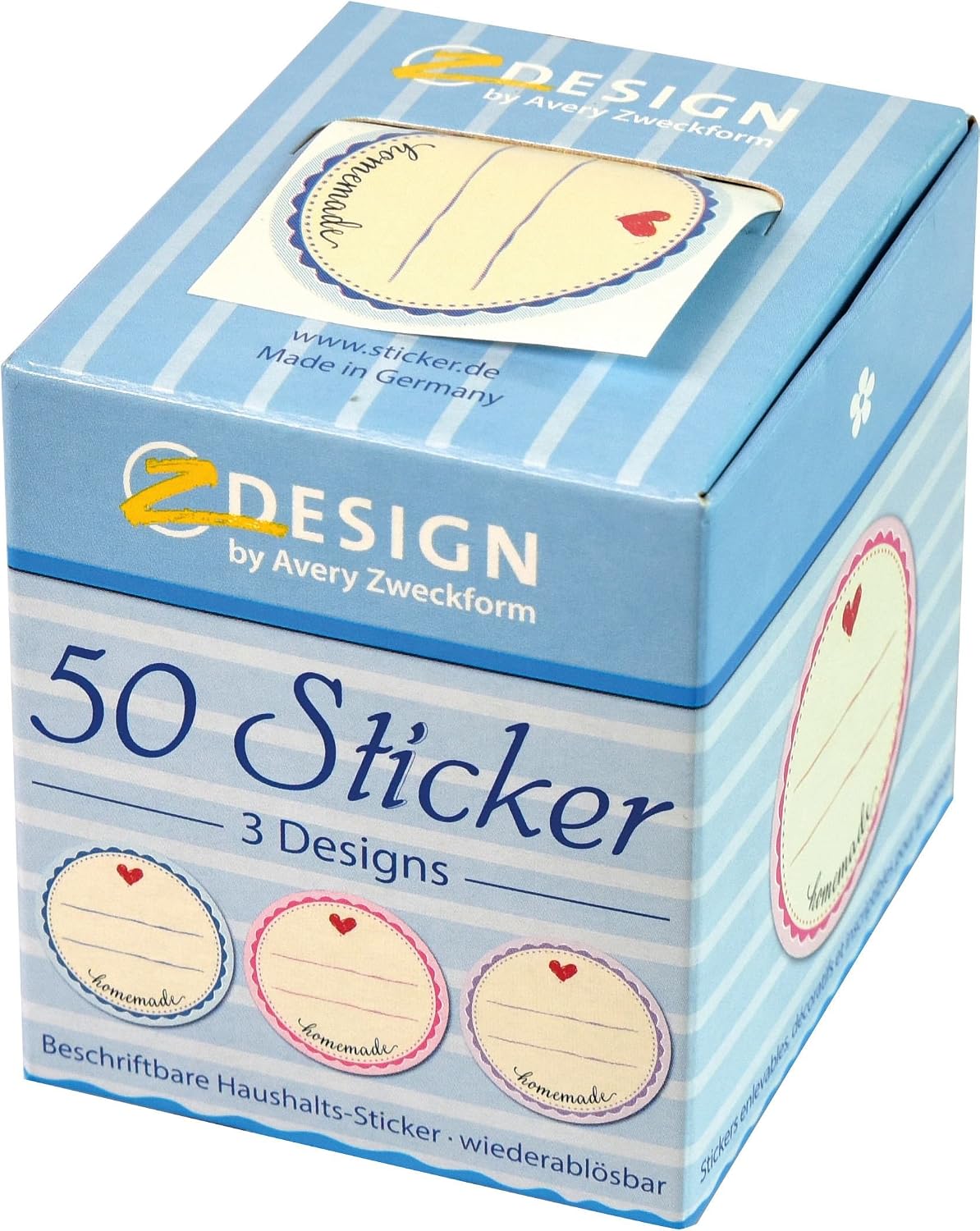 Avery 56819 Round Home Made Writable Gift Stickers/Product Labels, Multi-coloured, Pack of 50, 38 mm, multicoloured, 38mm - Image 3