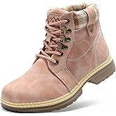 COTTIMO Womens Hiking Snow Winter Boots- Ladies Casual Outdoor Lightweight Ankle Boots Work Backpacking Lace up Fur Lined Walking Trekking Shoes