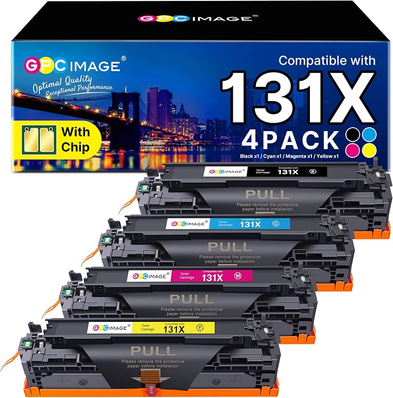 GPC Image 131X Toner 4-Pack for HP 131X CF210X CF211X CF212X CF213X Black Cyan