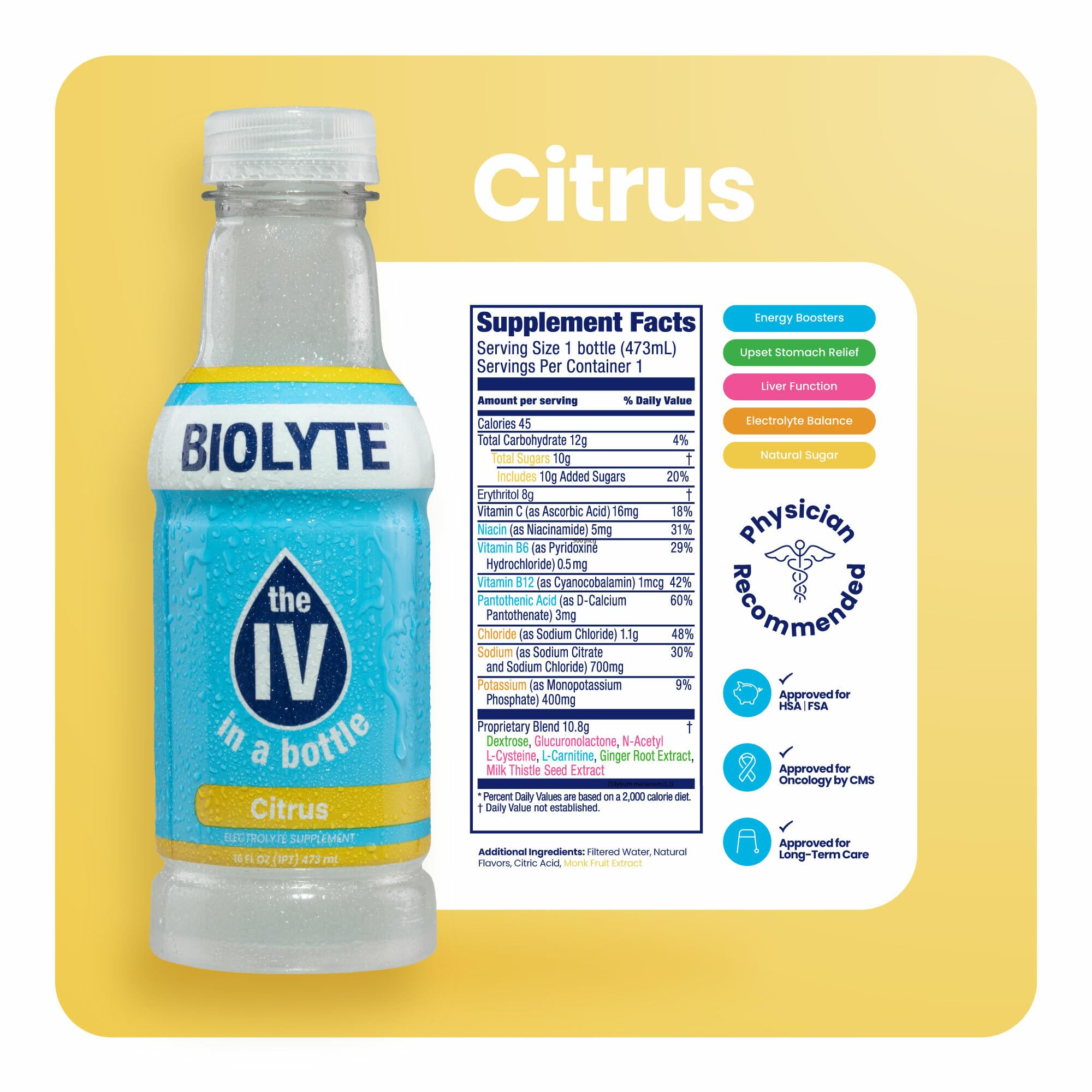 Mua BIOLYTE Electrolyte Drink - IV in a Bottle Electrolyte Drink for ...