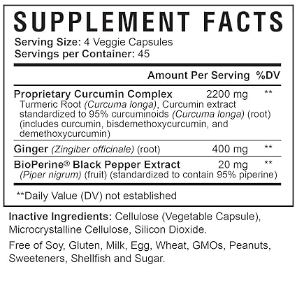  Turmeric Curcumin With Ginger 95 Curcuminoids