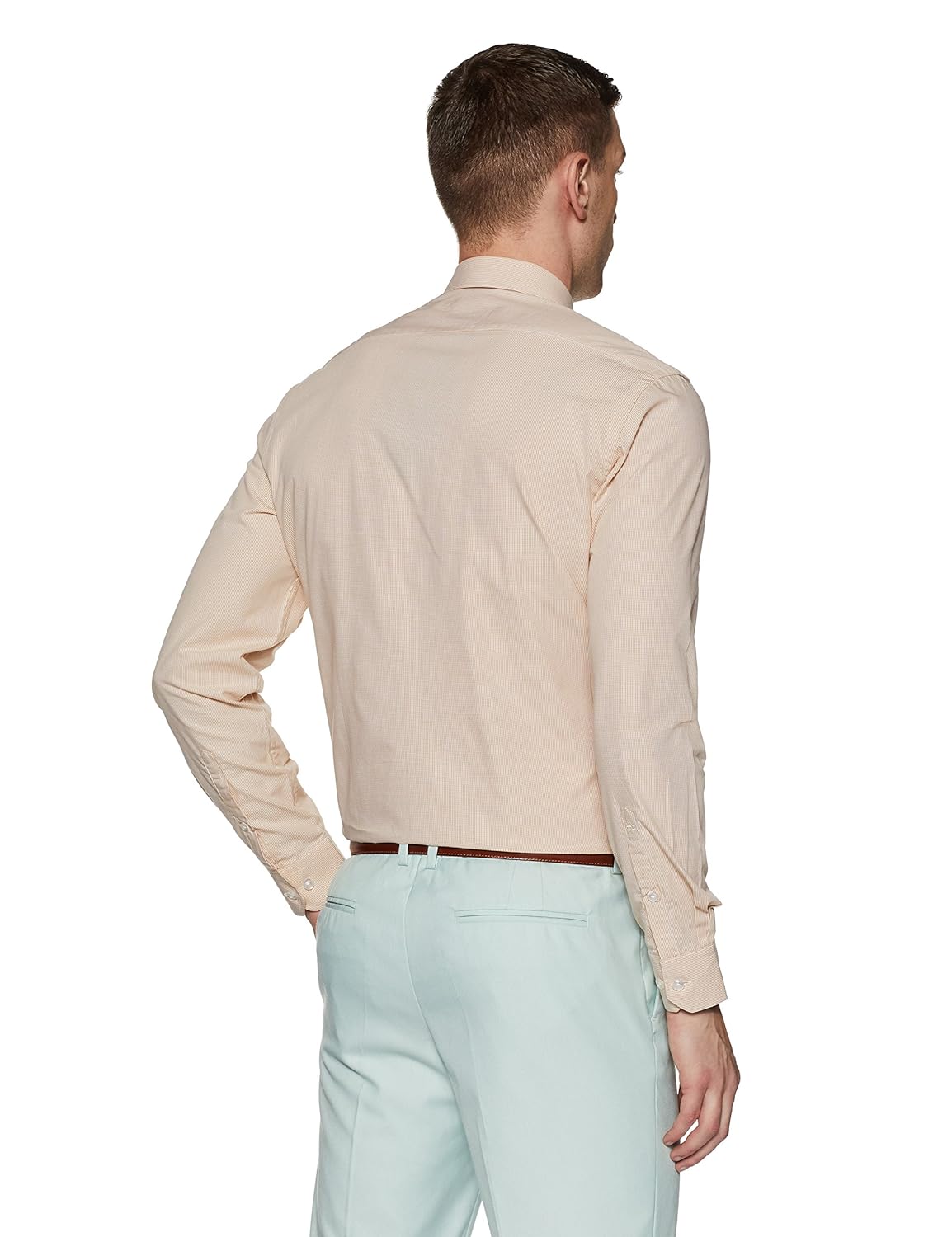 arrow men's checkered slim fit formal shirt