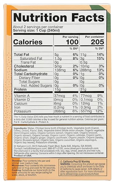 DR. KELLYANN LOW SODIUM CHICKEN BONE BROTH, 16.9 FZ