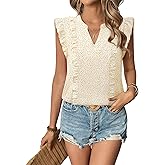 Timeson Women's Tops Dressy Casual Sleeveless Business Work Blouses Chiffon Office Tanks