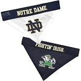 Pets First Collegiate Pet Accessories, Reversible Bandana, Notre Dame Fighting Irish Size Large/X-Large