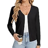 GRACE KARIN Womens Lightweight Cardigan Sweaters Trendy Button Up V-Neck Knit Cardigans Shrug Spring Fashion Clothes