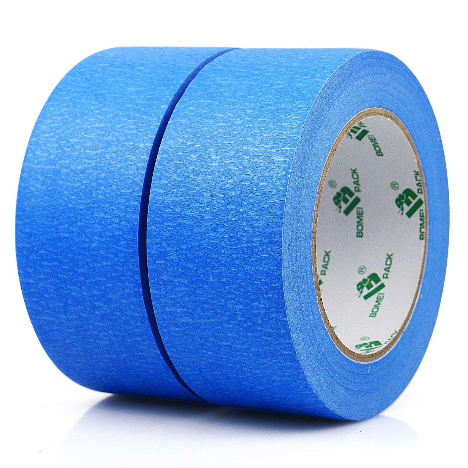 BOMEI PACK Painters Blue Masking Tape 2 Rolls 48mm x 50m for Artist Decorators DIY Crafts Masking Paper Tape for Painting Frame Lines Shaping