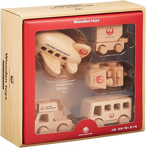 Amazon エアプレーングッズ 空港で働く乗り物 木製ひこうきセット Jal Mt442 飛行機 ヘリコプター おもちゃ