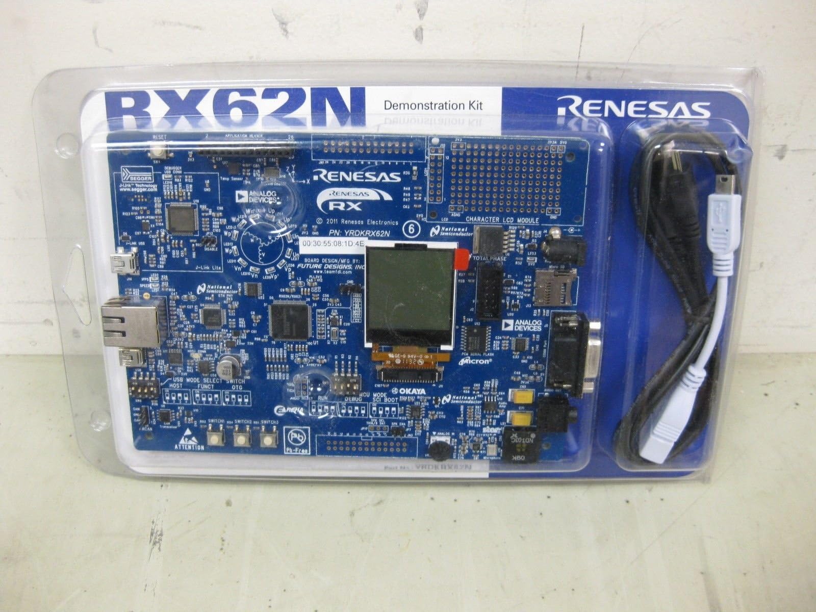 RENESAS Low-Cost RX62N Demonstration Kit For RX62N Series with USB Debugger Cable