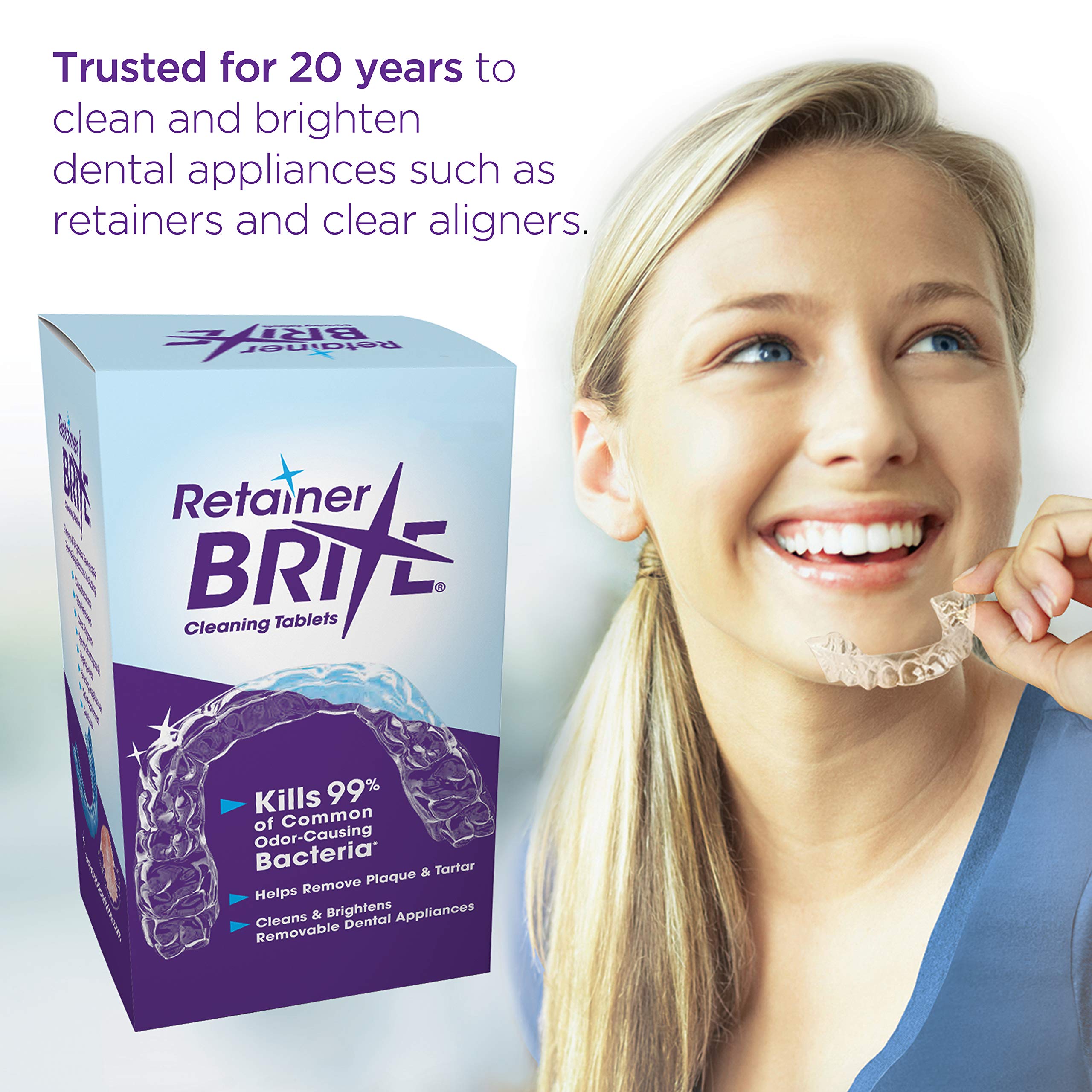 Retainer Brite Tablets for Cleaner Retainers and Dental Appliances 96
