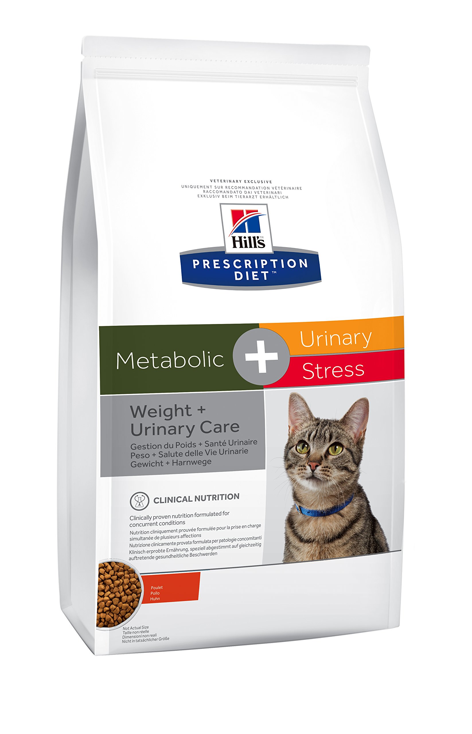 Hills Prescription Diet Feline Weight Management & Urinary Health Stress Food for Cats Croquettes 4kg