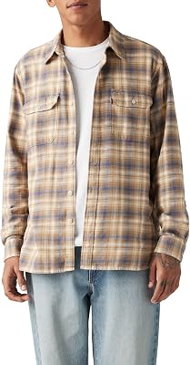 Levi's Jackson Worker T-Shirt Homme, Andie Plaid Harvest, XS