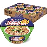 Nongshim Ramen Noodles, Gourmet Instant Ramen bowl, Premium Microwavable Noodle Soup, Hot &amp; Spicy, 3.03 Ounce (Pack of 6)