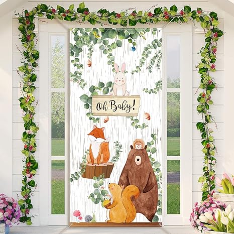Decoration De Jungle De Fete Baby Shower Toile De Fond Animaux De Bois Toile De Fond