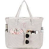 Bluboon Beach Bags for Women, Large Waterproof Tote Bag With Wet Compartment for Pool Weekender Travel Gym